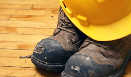 Hard Hat and Shoes