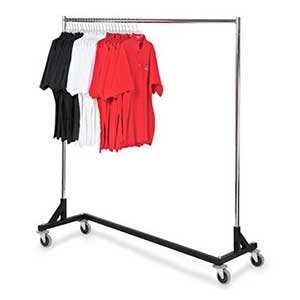 Uline® Rolling Z-Rack Coat Rack with Hangers