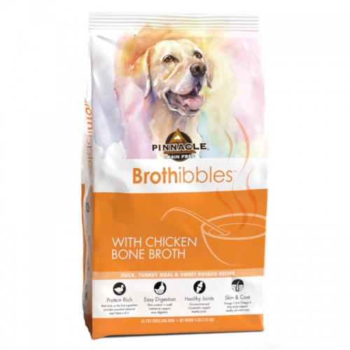 Pinnacle Grain Free Brothibbles Duck, Turkey Meal & Sweet Potato with Chicken Bone Broth Dry Dog Food