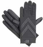 Isotoner Women's Spandex Shortie Gloves w/Leather Palm Strips