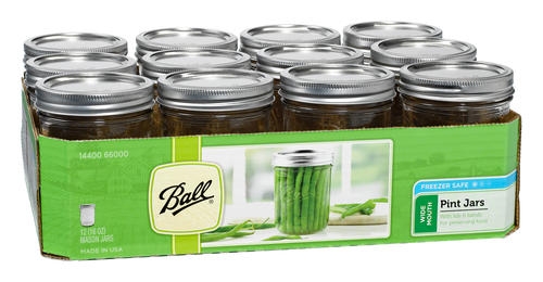 Ball Wide Mouth Pint Canning Jars 12 Pack