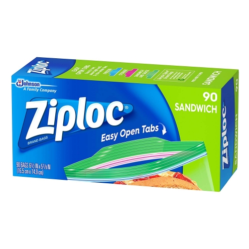 Ziploc Sandwich Bags, Pack of 90