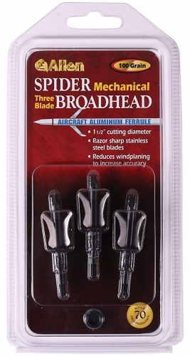 Allen Spider Mechanical 3-Blade Broadhead Pack of 3