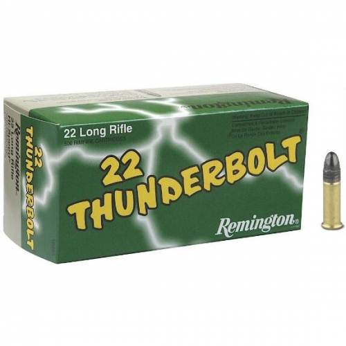 Remington Thunderbolt .22 Long Rifle 40 Grain Lead Round Nose Rimfire Cartridges 