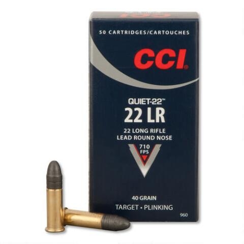 CCI 22 Long 40 Grain Quiet 22 Round Nose Cartridges