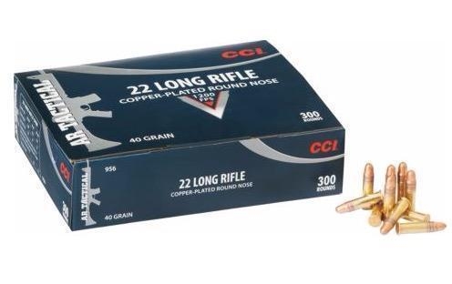 CCI 22 LR AR Tactical 40 Grain Copper-Plated Round Nose Bullets