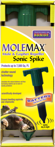 Bonide Battery-Operated Molemax Mole & Gopher Repeller Sonic Spike