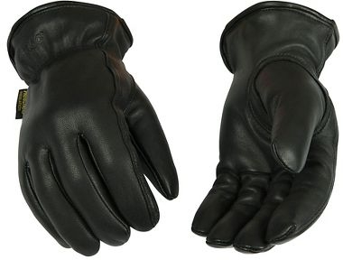 Kinco Lined Black Grain Goatskin Driver Glove