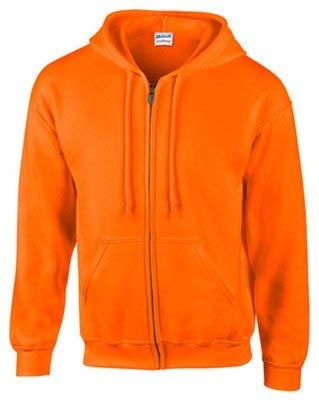 Gildan Safety Hi-Vis Orange Full Zip Hoodie