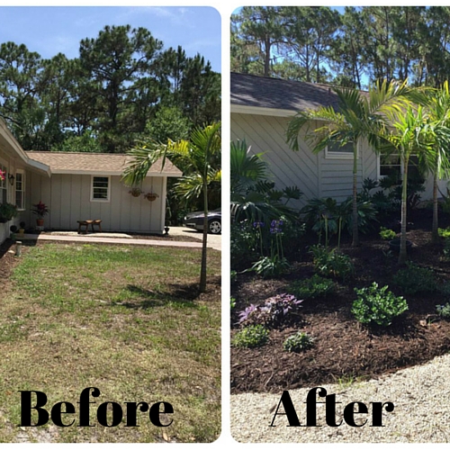 Before and After Landscaping Photo from MRT
