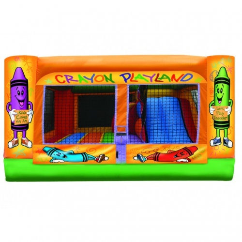 Crayon Mini Playground 3 in 1 Inflatable Bounce House