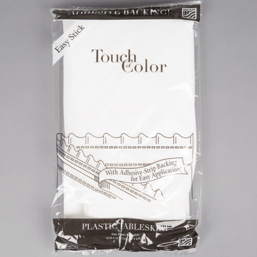 White Plastic Tableskirt