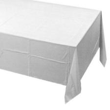 White Plastic-Lined Tablecover