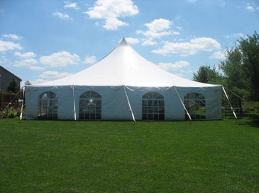 40' x 40' Pole Tent Expandable