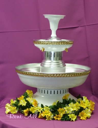 White with gold trim 5 gal Fountain