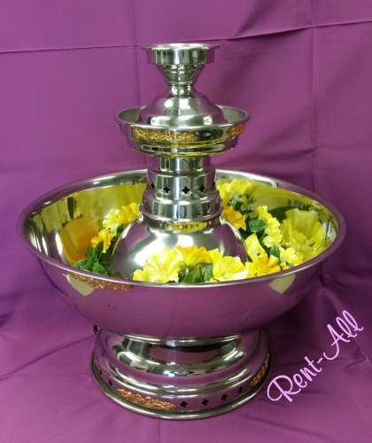 Silver with gold trim 7 gal Fountain