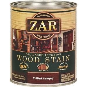Zar 11812 Wood Stain, 1 qt Can, Dark Mahogany