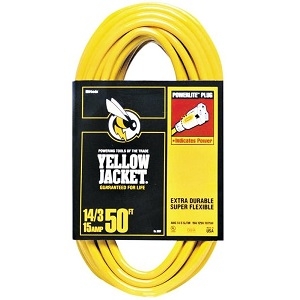 Yellow Jacket 2887 SJTW Extension Cord With Powerlite Indicator Plug 