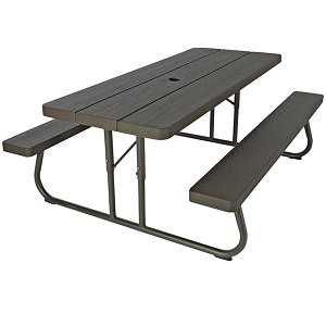 Lifetime Folding Picnic Table, 30 In W X 72 In D X 29 In H, HDPE 