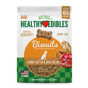 Healthy Edibles Biscuits Peanut Butter & Apple Flavor