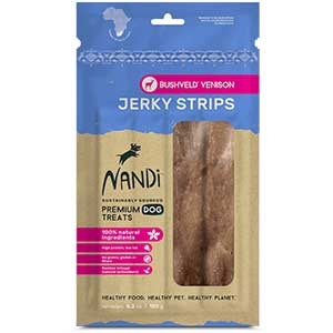 Nandi Bushveld Venison Jerky Strips Premium Dog Treats