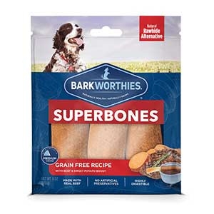 Barkworthies® Beef & Sweet Potato SuperBones Dog Chews