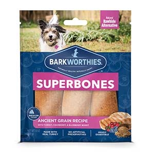 Barkworthies® Turkey, Cranberry, & Blueberry SuperBones Dog Chews