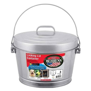 Galvanized Steel Locking 4-Gallon Can With Lid