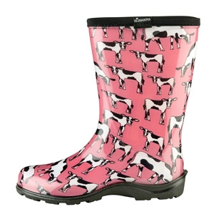 Sloggers® Womens Rain & Garden Boot - Pink Cowabella Print
