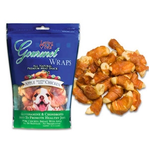 Loving Pets Gourmet Apple & Chicken Wraps Dog Treats