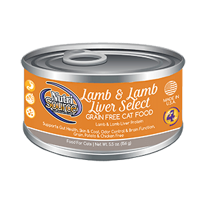 NutriSource Lamb & Lamb Liver Select Grain Free Canned Cat Food