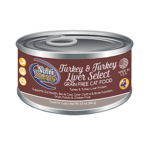 NutriSource Turkey & Turkey Liver Select Grain Free Canned Cat Food