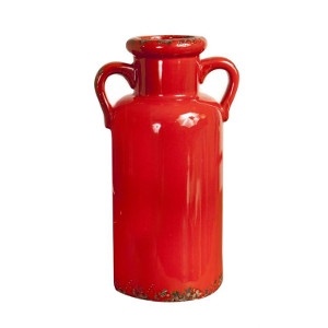 Tall Ceramic Vase Red 
