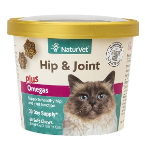NaturVet Hip & Joint Cat Soft Chews Plus Omegas
