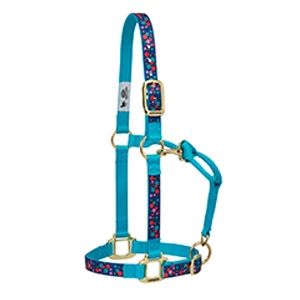 Weaver Leather Bubble Patterned Adjustable Chin & Throat Snap Halter 1" Average Horse