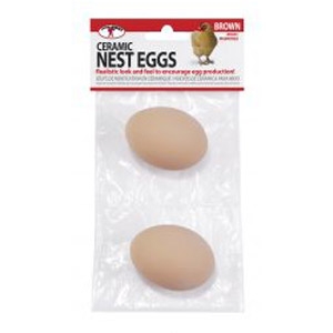 Little GiantÂ® Ceramic Brown Nest Eggs Brown