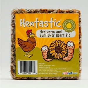 HentasticÂ® Mealworm and Sunflower Heart Pie