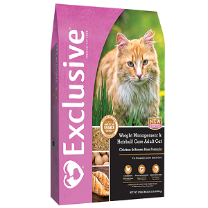 Exclusive® Chicken & Rice Hairball Control Adult Cat Light Formula