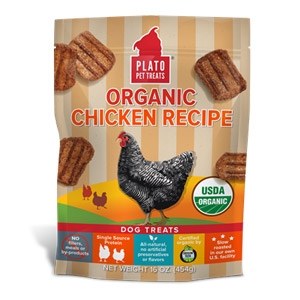 Plato® Organic Chicken Real Strips Dog Treats