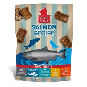 Plato® Salmon Real Strips Dog Treats