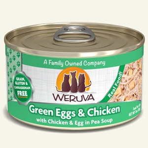 Weruva Green Eggs and Chicken Canned Cat 24/3 oz. and 24/5.5 oz.