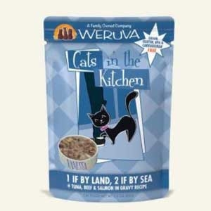 Cats in the Kitchen 1 if By Land, 2 if By Sea Tuna, Beef & Salmon in Gravy