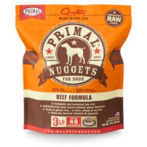 Primal Canine Beef Nuggets 3Lb  