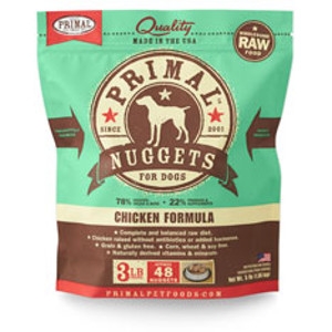 Primal Canine Chicken Nuggets 3Lb  