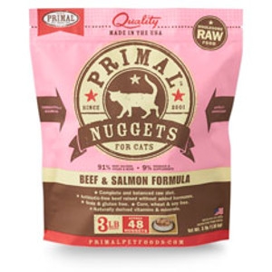 Primal Feline Beef/Salmon Nuggets 3Lb  