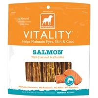 Dogswell 15oz VITALITY® Salmon Jerky with Whitefish, Flaxseed & Vitamins
