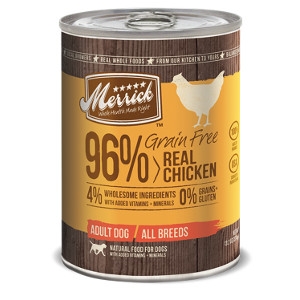 Merrick Grain Free 96% Real Chicken for Dogs- 13.2oz