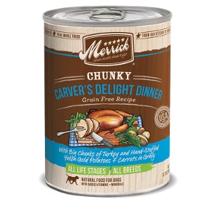 Merrick Chunky Carver's Delight Dinner Grain Free Recipe for Dogs- 12.7oz