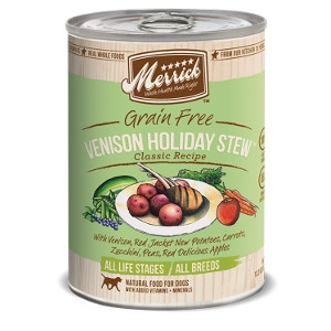 Merrick Grain Free Venison Holiday Stew Classic Recipes for Dogs- 13.2oz