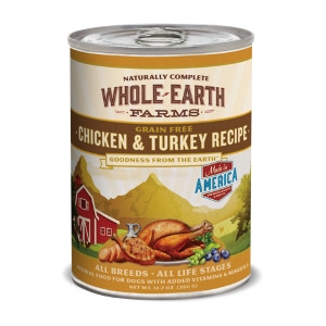 Whole Earth Farms Grain Free Chicken & Turkey Recipe for Dogs- 12.7oz